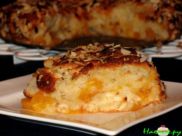 Пирог из абрикосовых розеток