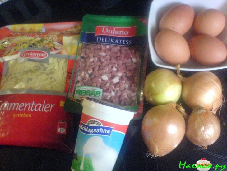 Луковый пирог с окороком