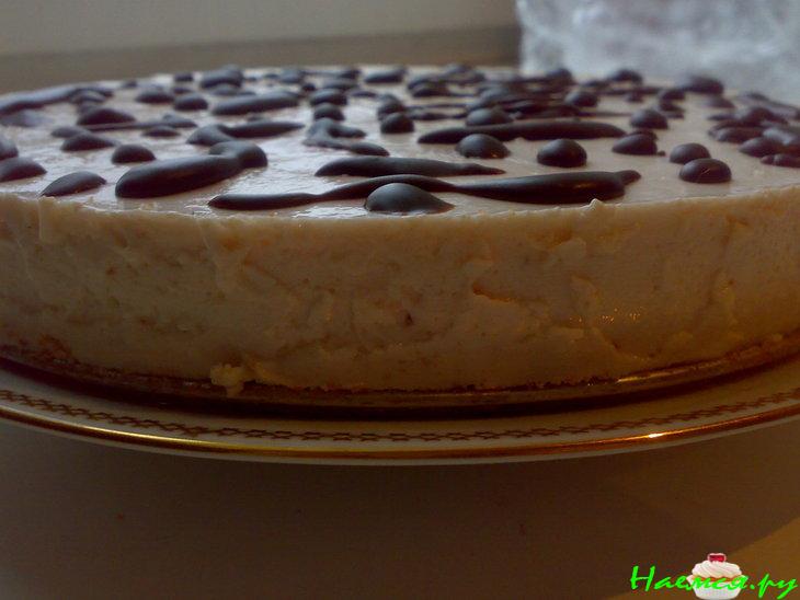 Творожный торт с коньяком