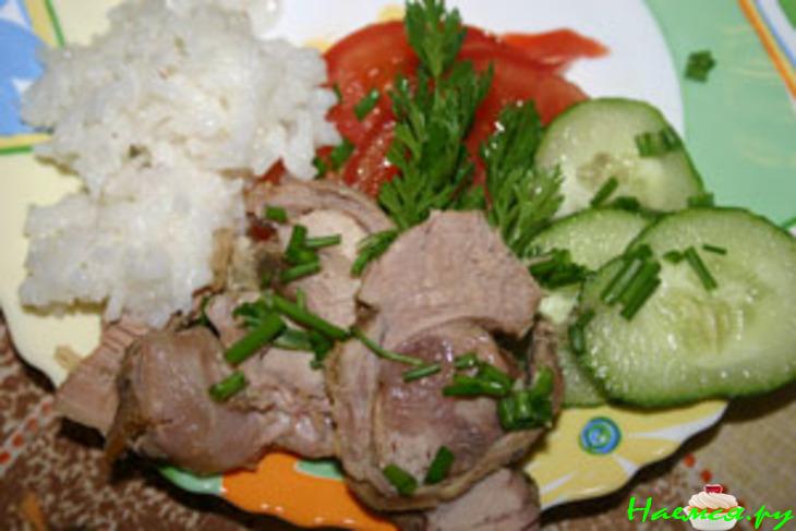Мясо запеченное в фольге (телятина)