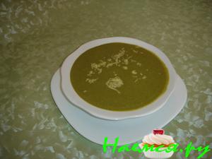 Суп-крем из шпината с зеленой фасолью