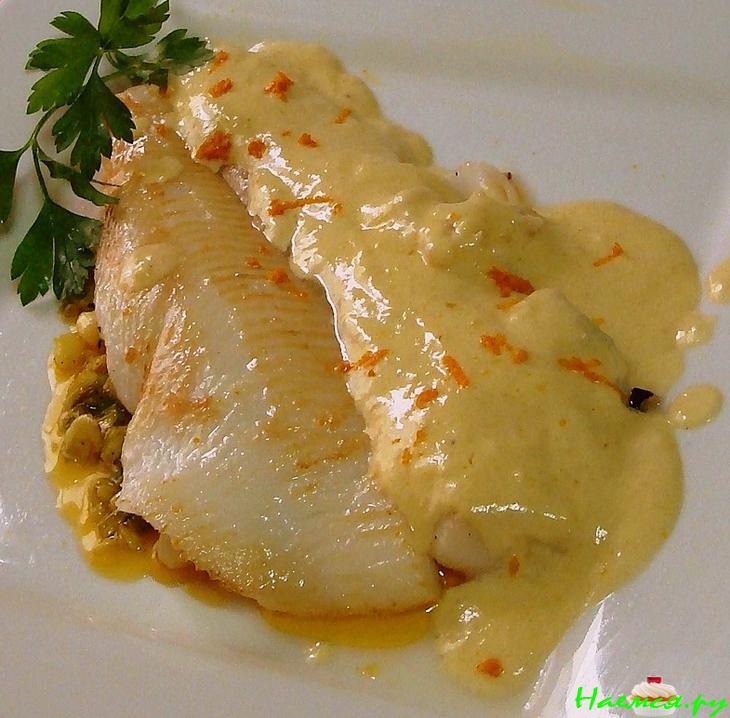Морской язык с соусом