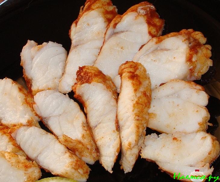 Филе Морского чёрта с соусом 