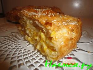 Нежный пирог с сыром и тыквой /kolokithopita/