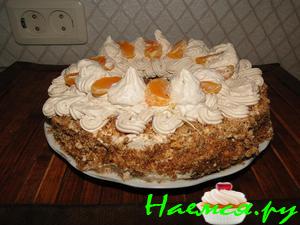 Кофейный торт с мандаринами