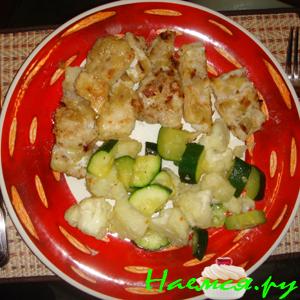 Просто рыба с овощами 