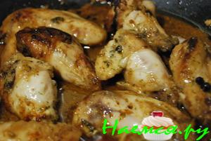 Крылышки маринованные в мёде и мяте