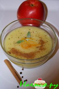 Яблочно-имбирный суп на курином бульоне