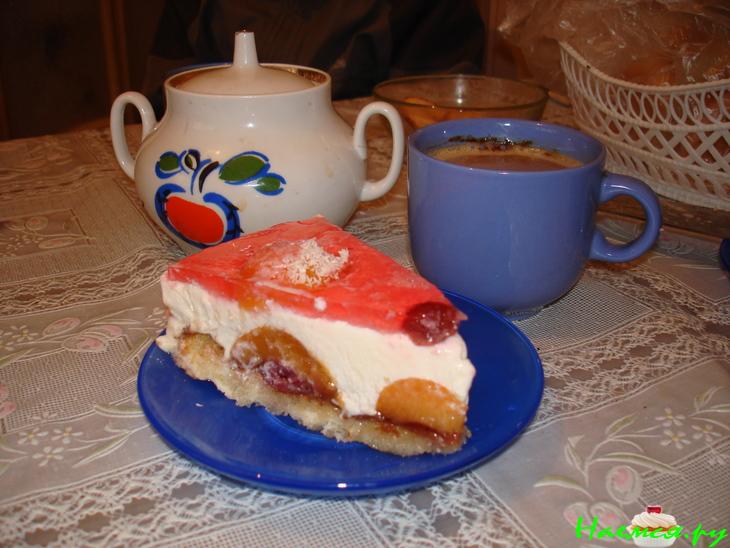 Торт 'Cнежок' с абрикосами