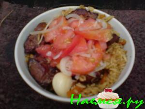 Плов с говядиной и зарой