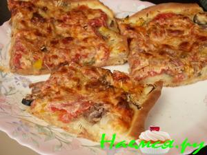 Пицца на скорую руку (с тушенкой)