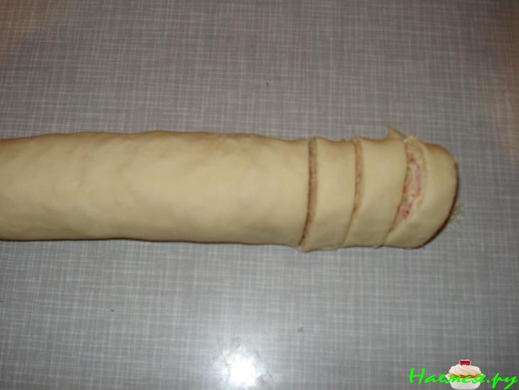 "Сырные завитки" с крабовыми палочками "Сырные завитки" с крабовыми палочками