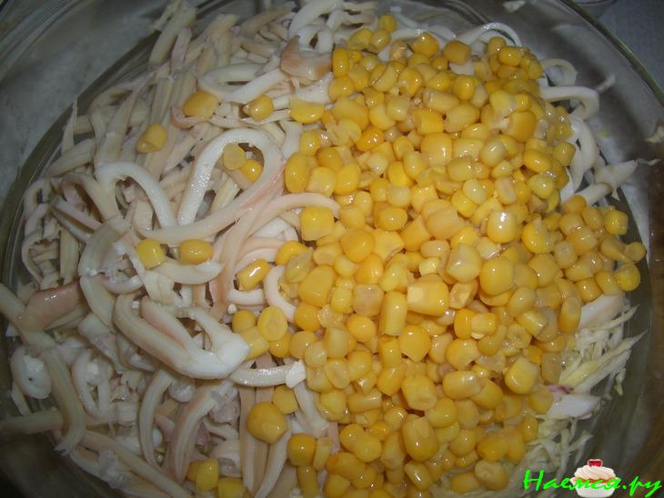 Салат из кальмар Салат из кальмар