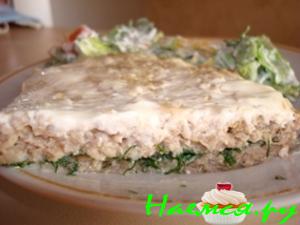 Запеканка из индейки с укропом