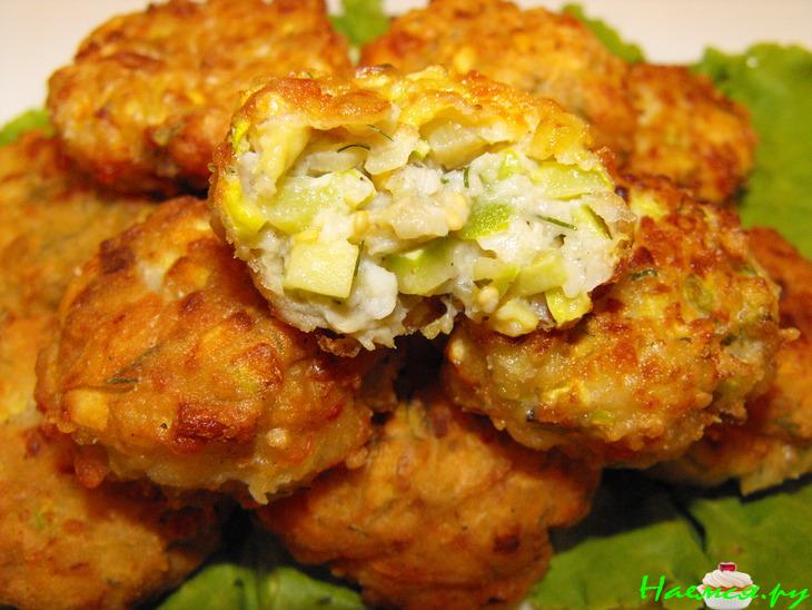 Фрикадельки из баклажанов и кабачков