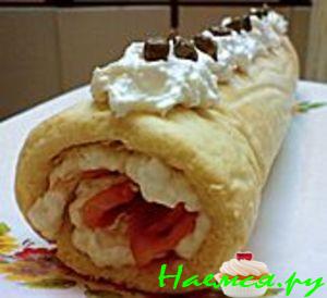 Рулет с копченым лососем