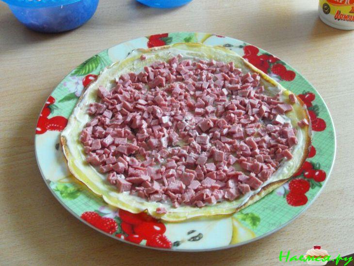 Блинный слоеный торт