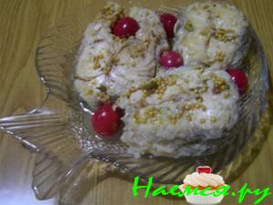 Рыба жареная во фруктово-ягодном маринаде