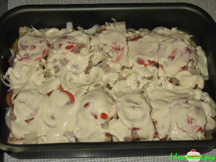 Телапия в шубке с йогуртово-горчичным соусом Телапия в шубке с йогуртово-горчичным соусом