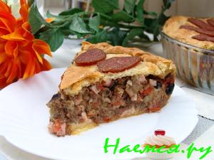 Пирог-пицца (очень вкусно)