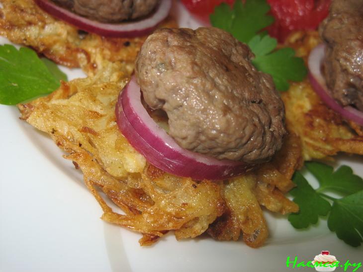 Котлеты из утки на драниках