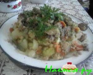 Мясо с фасолью