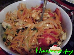 Салат по-корейски с соевым мясом