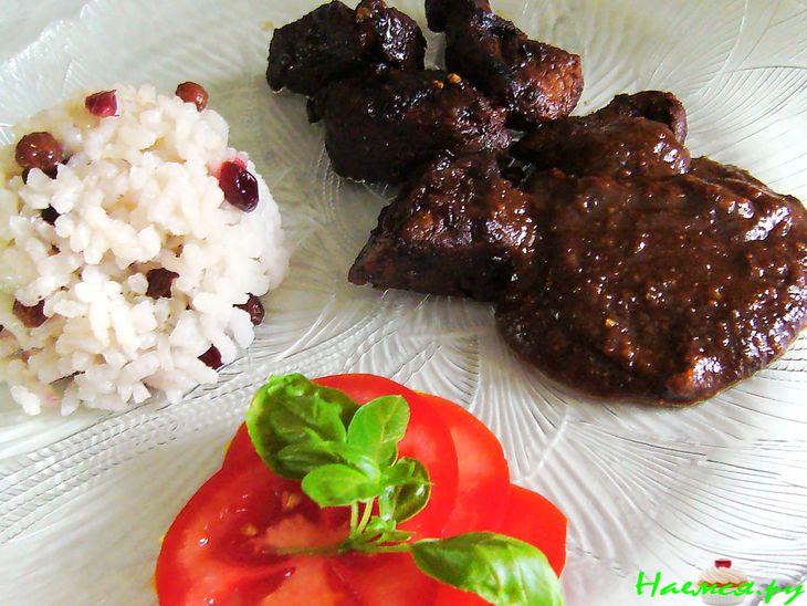 Тушеное мясо с кисло-сладким соусом