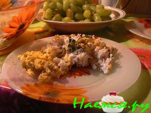 Салат "Курочка под рисовой шубкой"