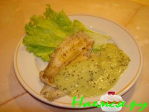 Рыба под соусом киви