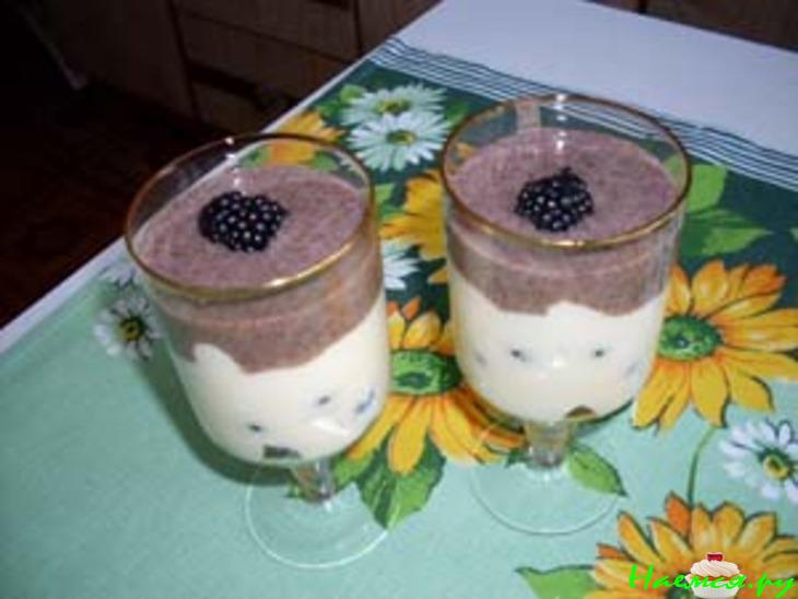 Ягоды с творожным кремом