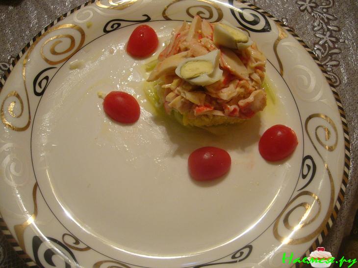 Салатик лёгкий крабовый