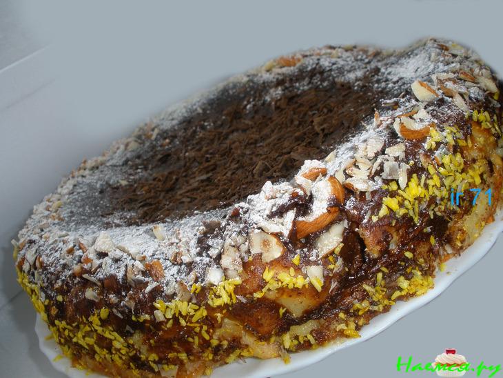 Яблочный пирог на печенье