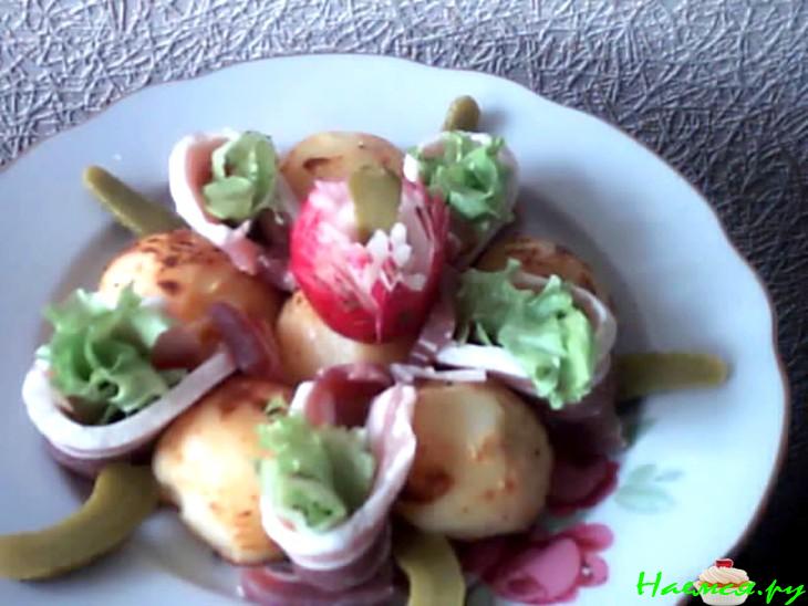 Запеченная картошка с беконом