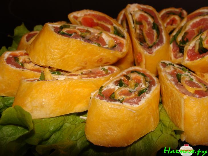 Ролы из Мексиканских, сырных Tortillas