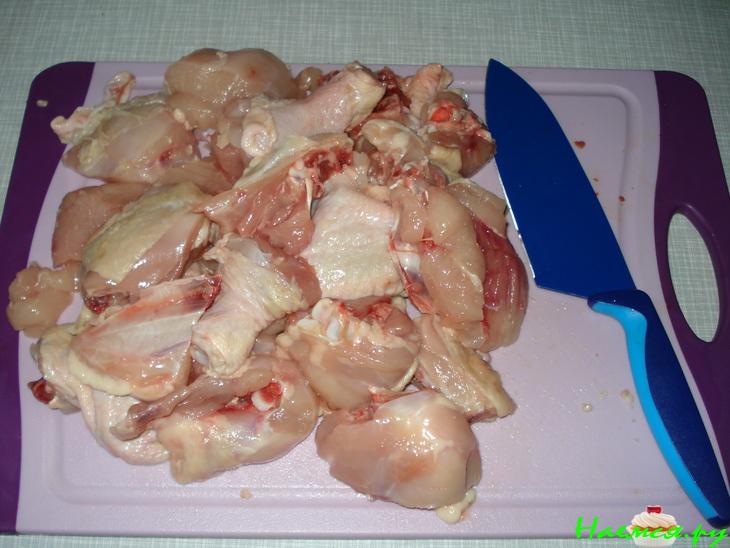 Курица под грибной шапкой