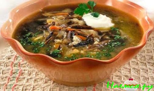 Борщ с опятами