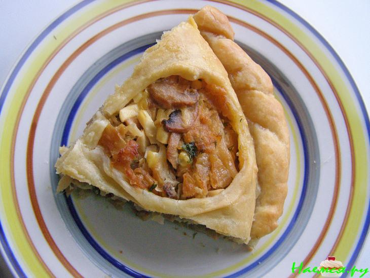 Пирог с капустой из престного теста