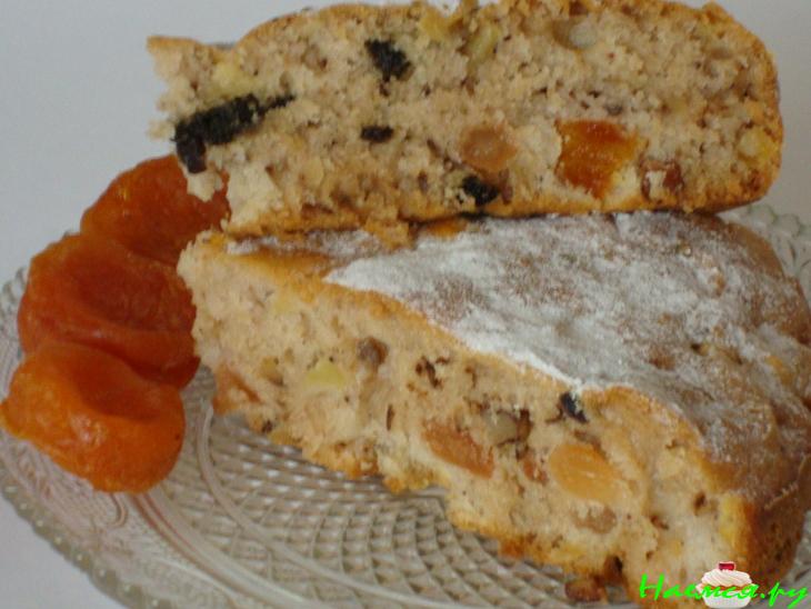 Постный пирог с сухофруктами - дубль 2