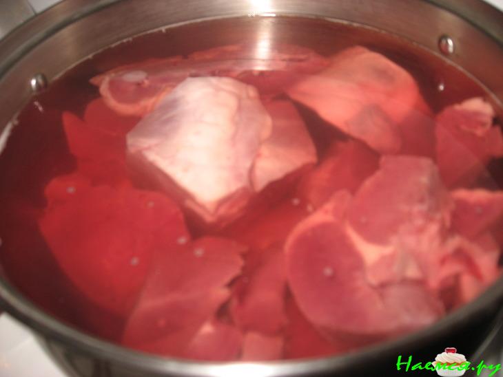 Пирог с перцем и свиным сердцем