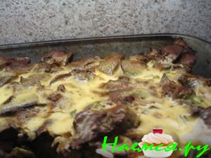 Рисовая запеканка с куриной печенкой