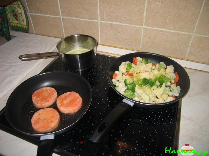 Норвежские медальоны под брокколевским соусом Норвежские медальоны под брокколевским соусом