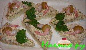 Канапе с креветками