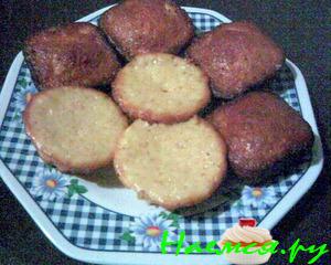 Творожные кексы (маффины) с ванильным пудингом