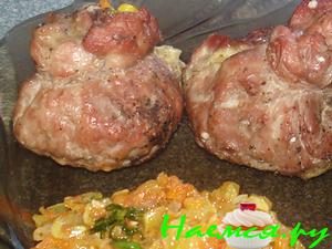 Мясные мешочки с начинкой