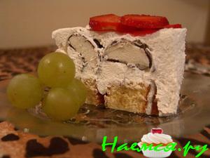 Торт бисквитный без выпечки 