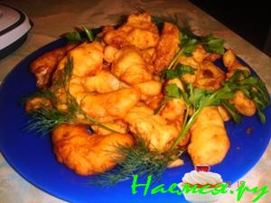 Судак в майонезном кляре