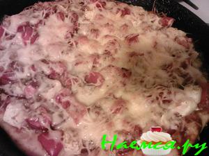 Пицца на кефире по-домашнему