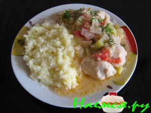 Курочка, тушёная в сливках (Вариант)