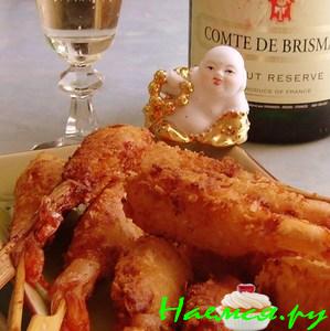 Креветки в кокосе